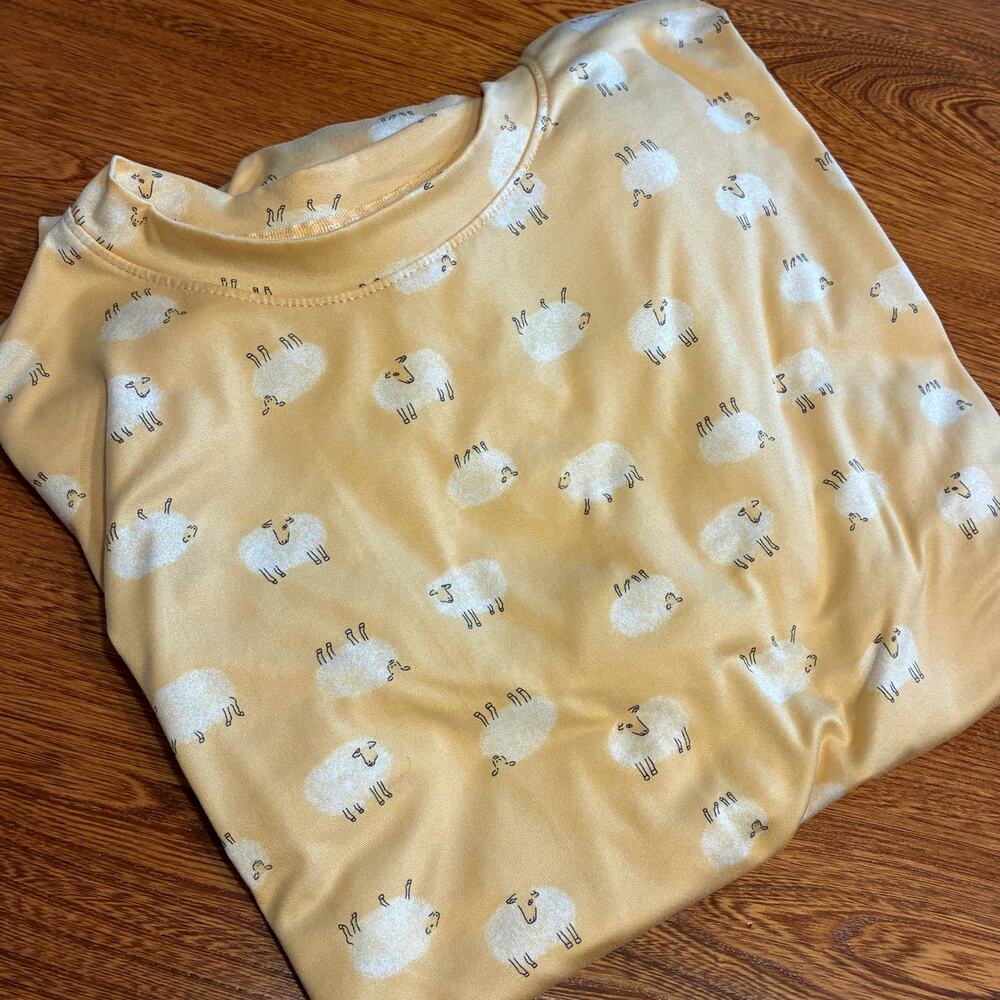 Joyspun Yellow Sheep Graphic Sleep Shirt Size 2XL Oversized Pockets Comfort Soft